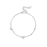 Bracelet with heart and stone pattern