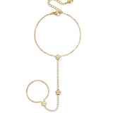 Tennis-style handchain with flowers