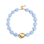 Necklace with statement bead