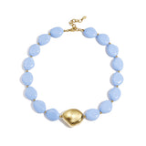 Necklace with statement bead