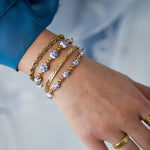 Stainless Steel Beaded Bracelets Beads Casual Daily Simple Series Women's jewelry