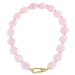Bead necklace with front closure design