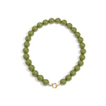 Necklace with large beads and front closure-15mm