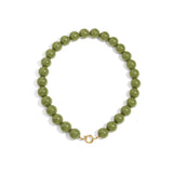 Necklace with large beads and front closure-15mm