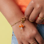 Bracelet with front clasp and oval links