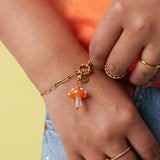 Bracelet with front clasp and oval links