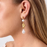 Stainless Steel Dangle Earrings Shell Simple Daily Simple Series Women's jewelry