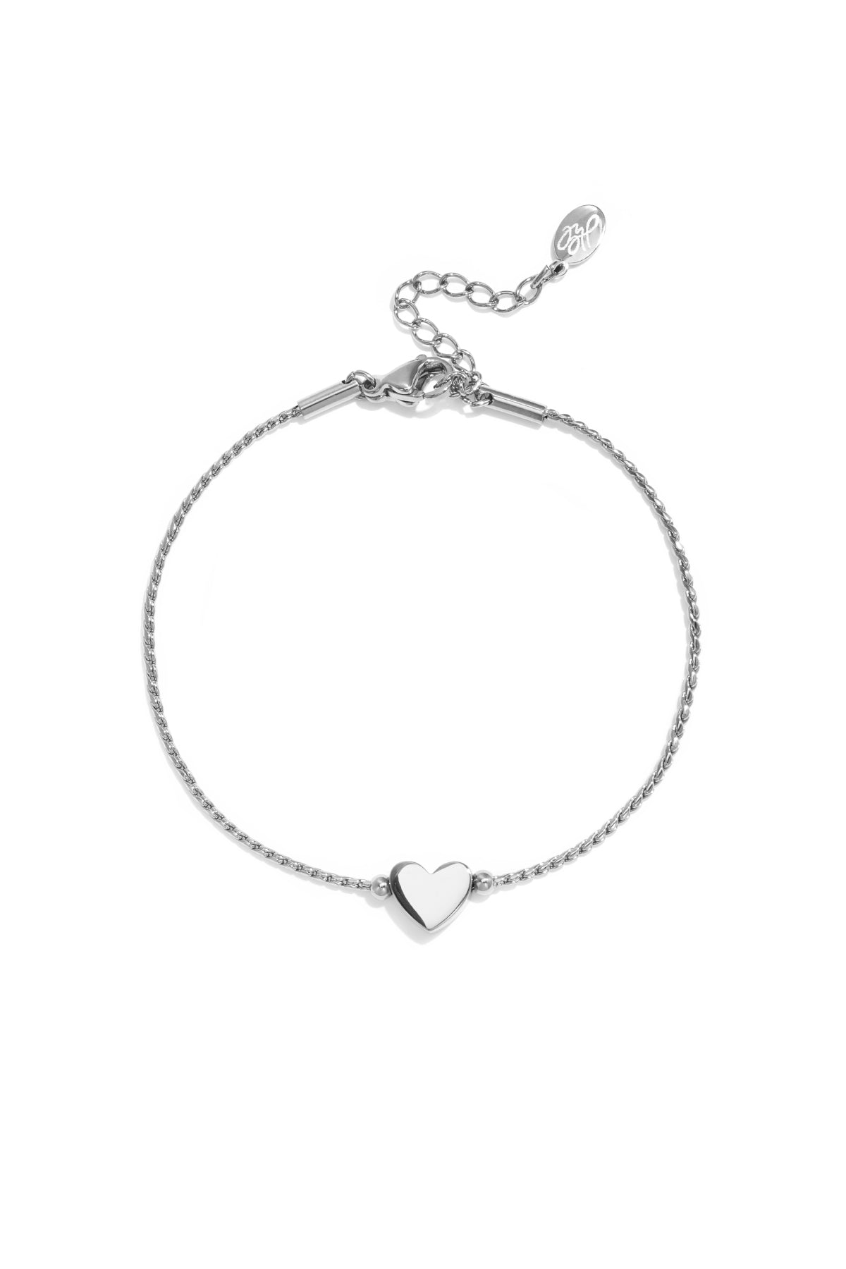 stainless steel bracelet heart