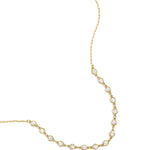 Necklace with round cubic zirconia stones