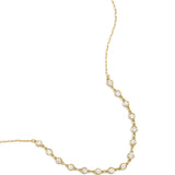 Necklace with round cubic zirconia stones