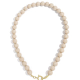 Beaded necklace with front closure - 12mm