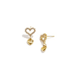 Stainless Steel Drop Earrings Heart Simple Daily Simple Series Women's jewelry