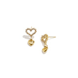 Stainless Steel Drop Earrings Heart Simple Daily Simple Series Women's jewelry