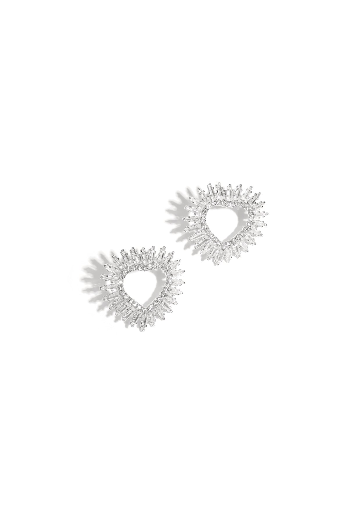 Copper Stud Earrings Heart Elegant Christmas Luxurious Series Women's jewelry
