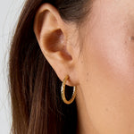 Small Stainless Steel Patterned Earrings