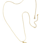 Necklace with flat details and large pendant