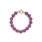 Bracelet with medium beads and front clasp-12mm