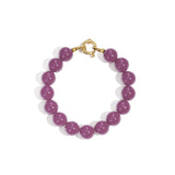 Bracelet with medium beads and front clasp-12mm