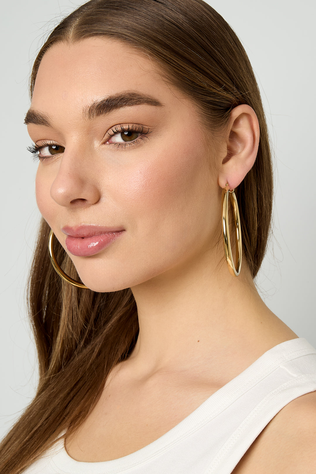 Stainless Steel Hoop Earrings Casual Daily Simple Series Women's jewelry