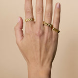 Stainless Steel Minimalist Rings rectangle Simple Daily Simple Series Women's jewelry