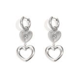 Stainless Steel Drop Earrings Heart Casual Daily Simple Series Women's jewelry