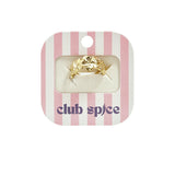 Statement ring with hibiscus flowers