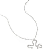 Necklace with hanging flower charm