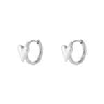 Hoop with mini heart earrings