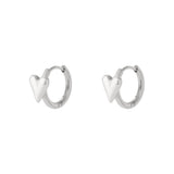 Hoop with mini heart earrings