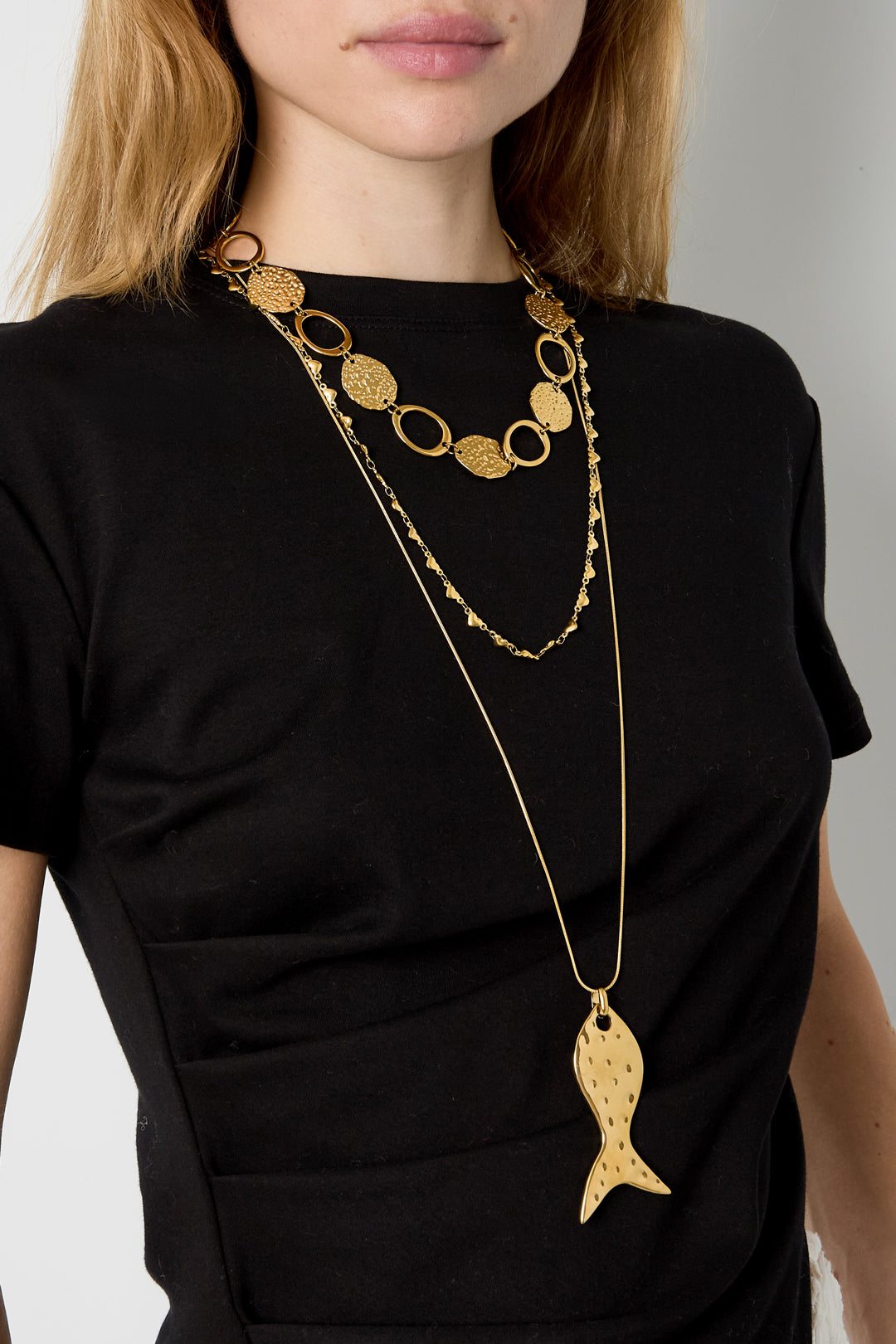 Stainless Steel Long Necklaces Fish Casual Daily Simple Series Women's jewelry