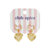 Earrings with radiant hearts