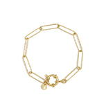 Bracelet with front clasp and long links