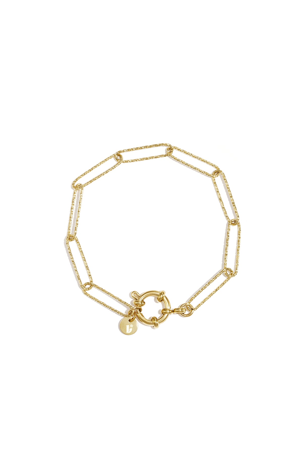 Bracelet with front clasp and long links