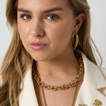 Layered plain hoop earrings