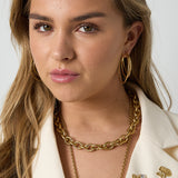 Layered plain hoop earrings