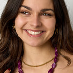 Necklace with organic beads