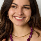 Necklace with organic beads