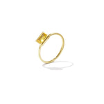 Ring with rectangular statement stone