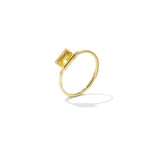 Ring with rectangular statement stone