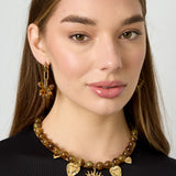 Bead necklace with summer charms