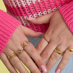 Ring with braided effect