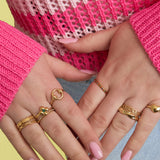 Ring with braided effect