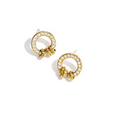 Stud earrings with elegant rings
