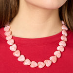 Necklace with heart-shaped beads