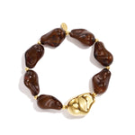 Stainless Steel Beaded Bracelets Irregular Shape Casual Daily Simple Series Women's jewelry