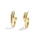 Stainless Steel Hoop Earrings Geometric Shape Casual Daily Simple Series Women's jewelry