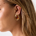 Stainless Steel Stud Earrings Ellipse Shape Casual Daily Simple Series Women's jewelry