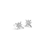 Shooting star earrings with stone detail
