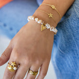 Stone Beaded Bracelets Heart Vacation Daily Romantic Series Women's jewelry