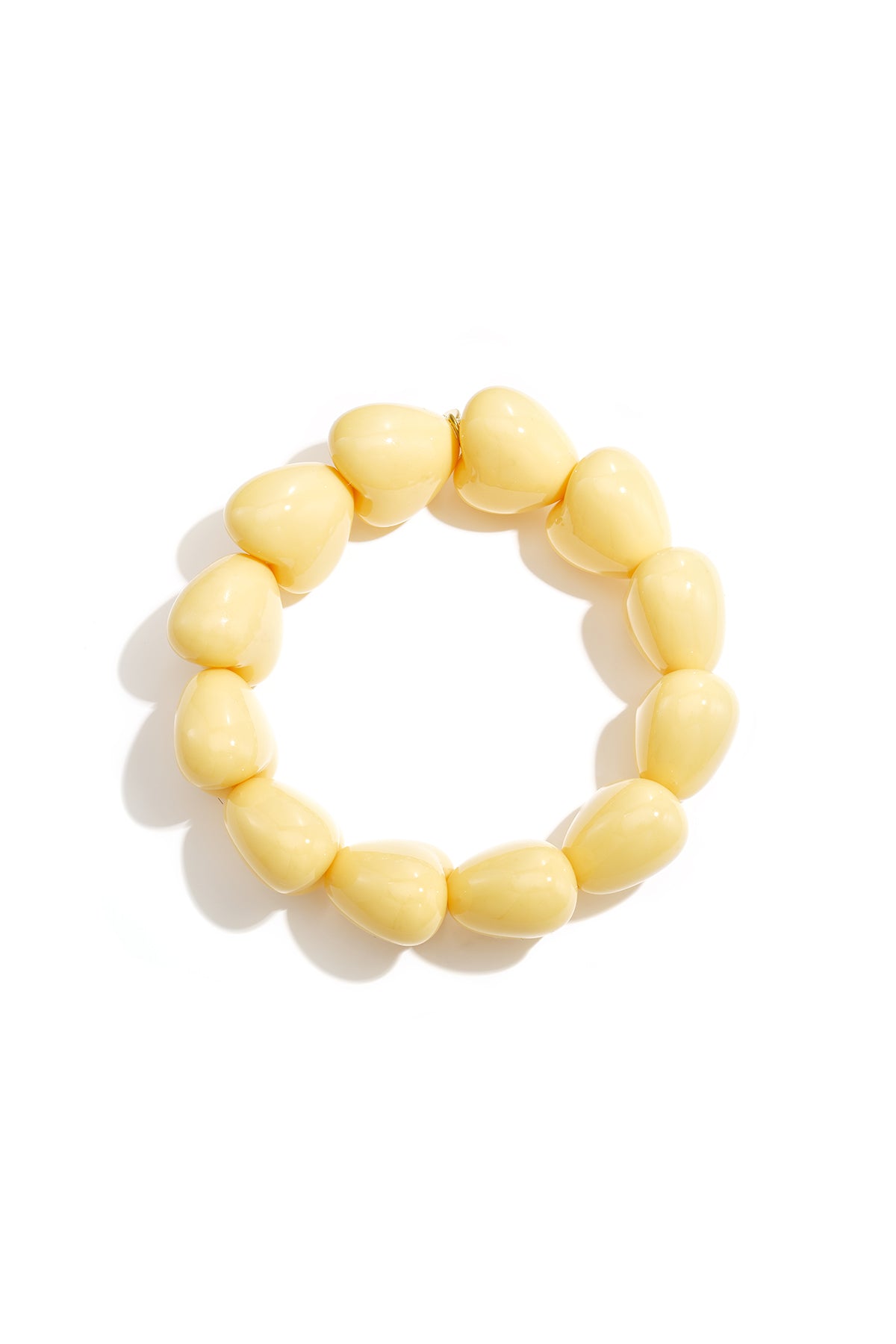 Bracelet with chunky heart beads